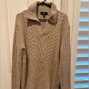Banana Republic Merino Wool Cashmere Cable Knit Sweater M